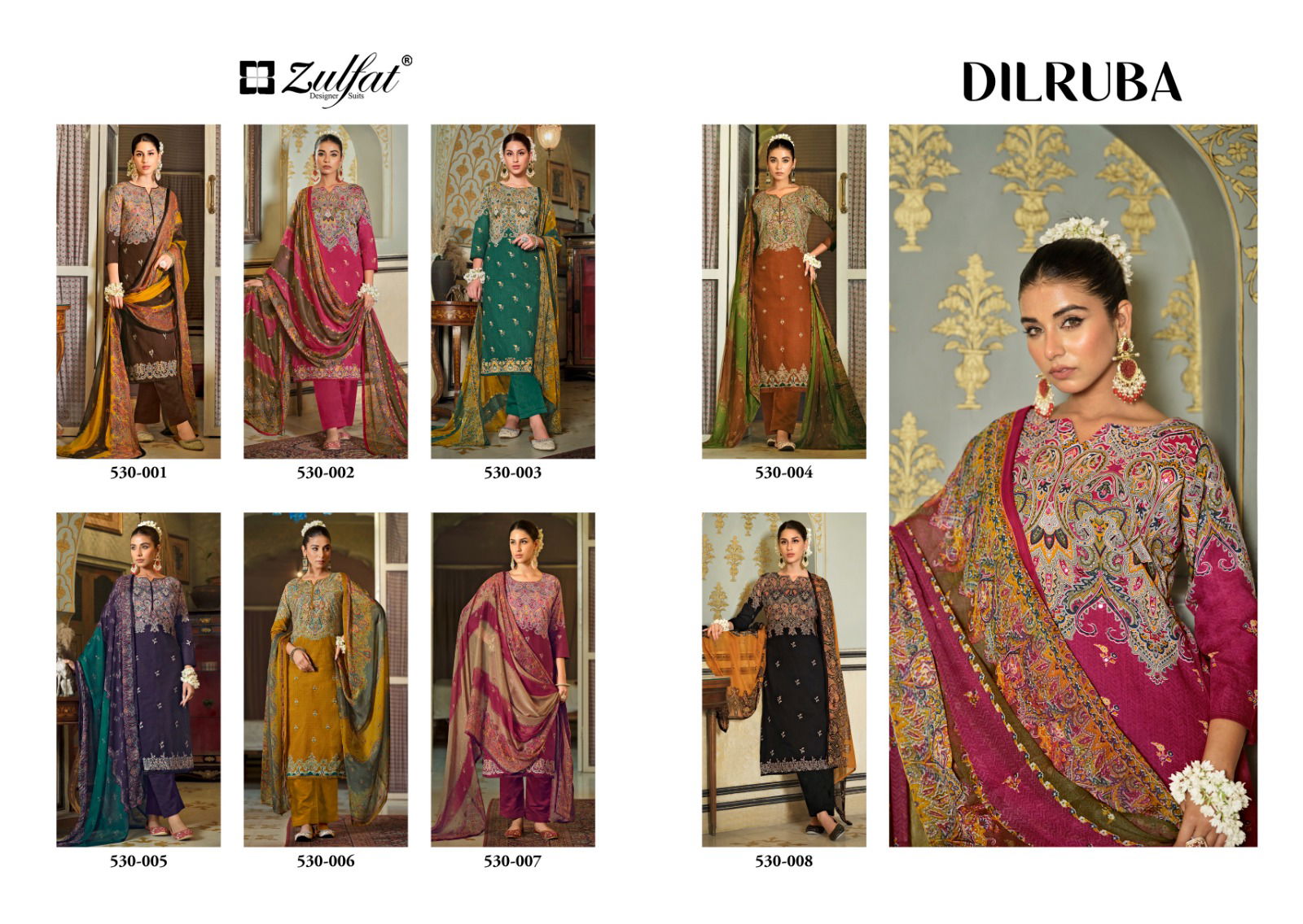 Dilruba By Zulfat Printed Cotton Dress Material Exporters In India
